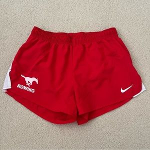 NIKE SMU Rowing Mustang Dri-Fit Red Activewear Shorts Women's Size Medium